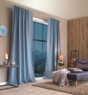 Produktbild von Home Wohnideen Kombibandschal, Dekoschal Thermostoff Geärbt 1 teilig 245 x 135 cm Blau