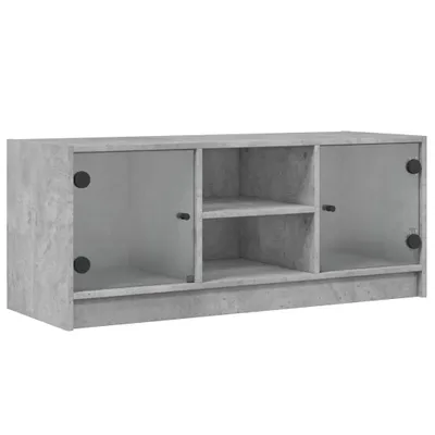 Immagine prodotto di Mobile TV con ante in vetro grigio cemento 102x37x42 cm
