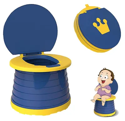 Produktbild von Tragbarer, faltbarer Kinder-WC-Sitz, faltbarer Toilettensitz für Jungen und Mädchen, faltbarer Töpfchensitz für Kleinkinder, Töpfchentrainingssitz