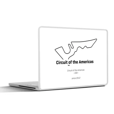 Produktbild von MuchoWow® Laptop Aufkleber Sticker Cover Formel 1 -Amerika -Rennstrecke 40x30 cm - Laptop Dekoration - Selbstklebend