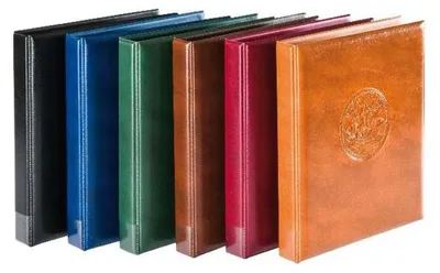 Produktbild von Lindner 3107 - W 'Half Penny' Ringbinder inkl. 10 Münzblätter-weinrot