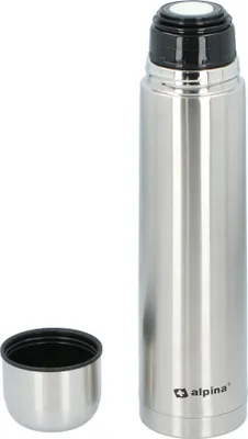 Immagine prodotto di Borraccia thermos Alpina - Borraccia thermos - Doppia parete - 1000 ml - Incl. Tazza - Acciaio inox