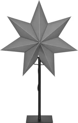 Produktbild von Standstern 'Ozen', ohne Lochung, grau, E14, 55 cm