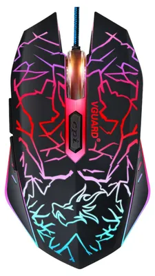 Immagine prodotto di Mouse da gioco, cablata, USB, ottica, RGB, ergonomica, con 6 pulsanti e 4 impostazioni DPI