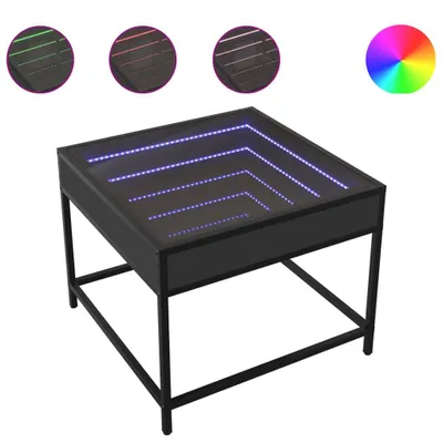 Produktbild von Couchtisch mit Infinity-LED Schwarz 50x50x41 cm