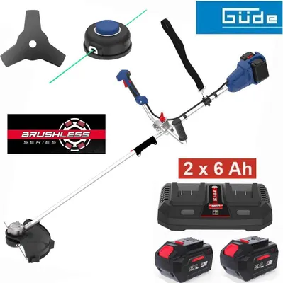 Produktbild von Güde 36V Akku-Freischneider FS 36-0 mit 2 x Akku 6.0 Ah / Doppelladegerät