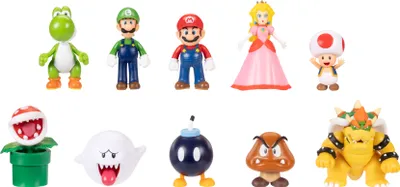 Produktbild von Nintendo Super Mario Figuren 10er Set Freunde und Feinde, 6,5 cm