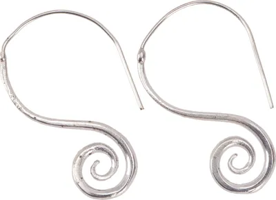 Produktbild von Silberne Tribalohrringe, Spirale Ethnoohrringe aus Messing - Silberfarben, Silber-Farben, Ohrringe + Ohrstecker Modeschmuck