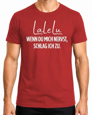 Immagine prodotto di Lalelu Se mi dai fastidio ti picchio Maglietta divertente sarcastica da uomo, rosso, XL