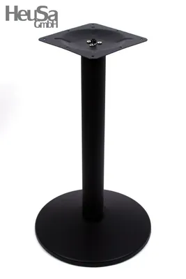 Produktbild von Tischgestell 72 cm, Tischfuß, schwarzes Gestell, runder Fuß, 'Dresden' mit verstellbaren Bodengleitern