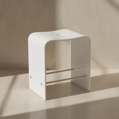 Image de Tabouret blanc 40 cm LINE