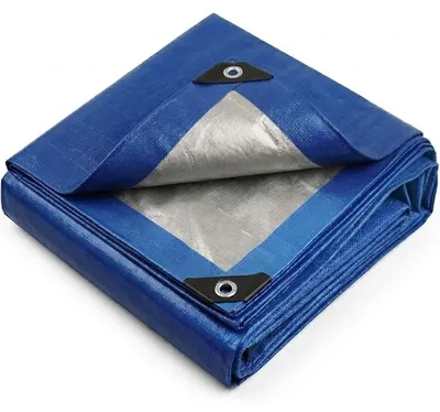 Produktbild von Planen 3x5m Blau/Silber - Beidseitig Wasserdicht und UV-beständig PE Abdeckplane