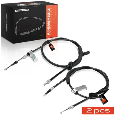 Immagine prodotto di 2 cavi del freno di stazionamento - sistema di tiranti per l'asse posteriore, entrambi i lati - compatibile con Alfa Romeo 159 939 e 159 Sportwagon 939 - sostituisce i codici 50500557, 50505371 e 50500558