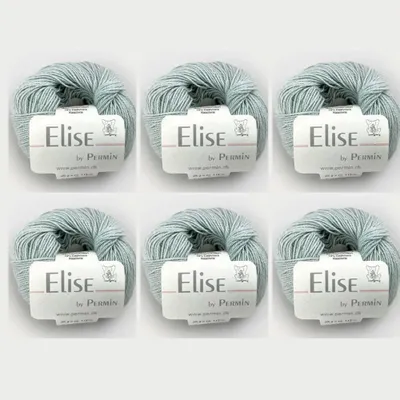 Obrázok produktu pre 6x Elise by Permin – luxusná bavlneno-kašmírová priadza (25 g/115 m) (17 mint)