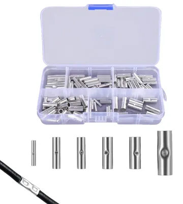 100er-Set Quetschverbinder, 0,25–10 mm², Kupfer, silber
