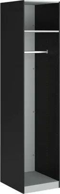Image de Kaihime - Armoire Grande, 58x219h cm Noir, Porte-manteaux