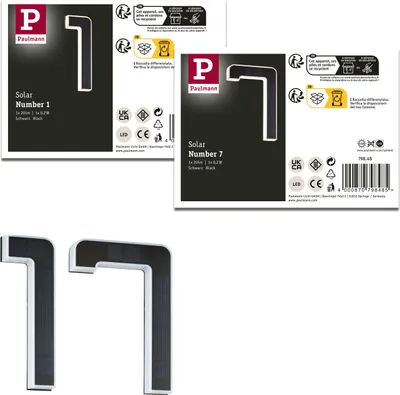Produktbild von Paulmann Bundle Solar LED Hausnummernleuchte Nummer 17