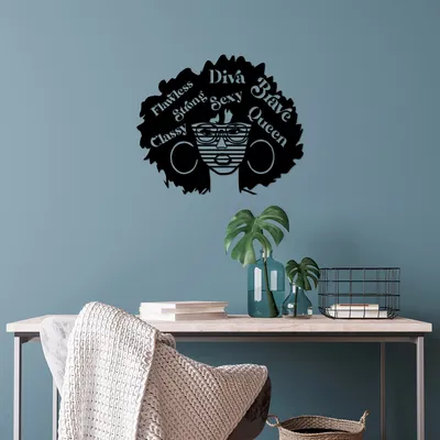 Produktbild von Wallity, DivaSexyClassy - 474, Dekoratives Wandaccessoire aus Metall, 100 % METALL, Schwarz, 58 x 70 cm