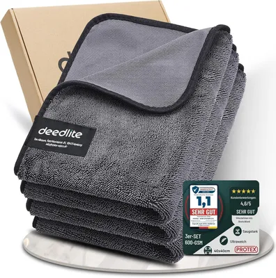 Obrázok produktu pre Mikrovláknová sušiaca utierka 40x40 cm, 3 kusy, pre auto