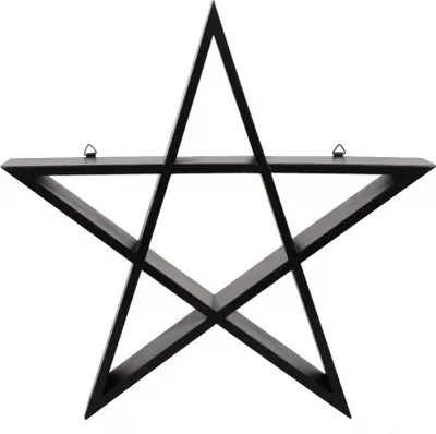 Produktbild von Schwarzes Pentagramm Wandregal 40cm