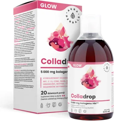 Produktbild von Aura Herbals Colladrop Glow Meereskollagen 5000 mg 500 ml