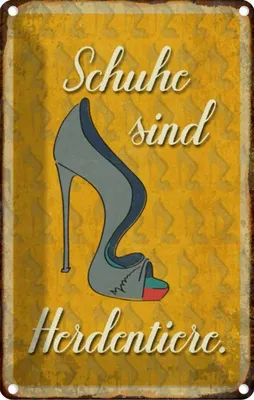 Produktbild von vianmo Blechschild 30x20 cm Schuhe sind Herdentiere Dekoration Spruch Zitat