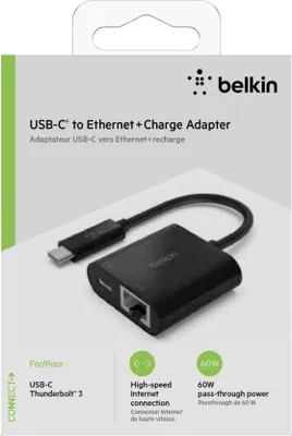 Obrázek produktu pro Belkin INC001BTBK, Kabel, USB 3.2 Gen 1 (3.1 Gen 1) Type-C, Ethernet, 1000 Mbit/s