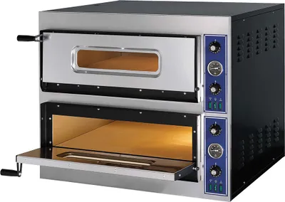 Produktbild von GGF Pizzaofen E-Start Line mit zwei Kammern für 12 Pizzen à 320 mm, 14,4 kW, 900x1080x750 mm (BxTxH)
