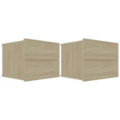 Produktbild von Nachttische 2 Stk. Sonoma-Eiche 40x30x30 cm Holzwerkstoff