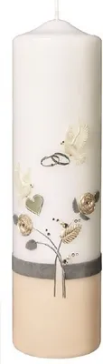 Produktbild von Hochzeitskerze mit Namensverzierung und Geschenkkarton, Nr. 53