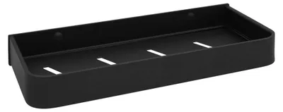 Image de Étagère murale pour salle de bain, 30 cm, en métal noir
