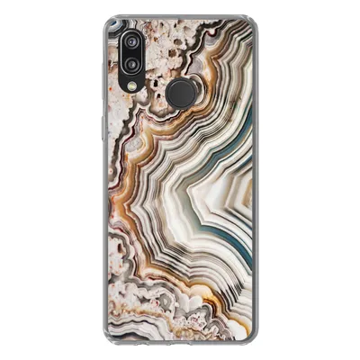 Produktbild von MuchoWow® Handyhülle Schutzhülle Hülle für Huawei P20 Lite (2020) Naturstein - Nahaufnahme - Muster Silikon Softcase Handy Hülle - Kartenhalter