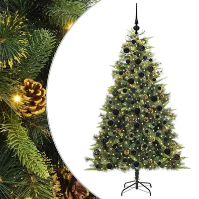 Obrázek produktu pro vidaXL Umělá vánoční stromek, skládací, s šiškami, 180 cm