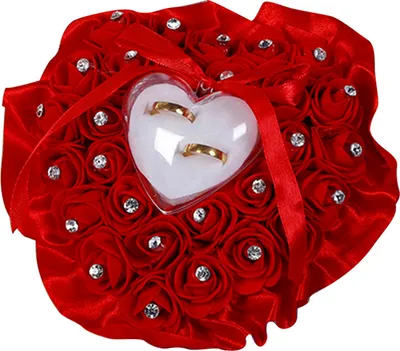Produktbild von Rose Herzform vorschlagen Ringbox Hochzeit Engagement Finger Ring Container Hülle-Rot