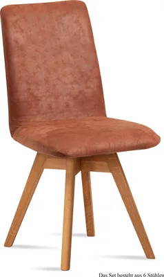 Produktbild von Esszimmerstuhl drehbar (6er-Set) Donni 47x92x60 Eiche geölt/Cognac