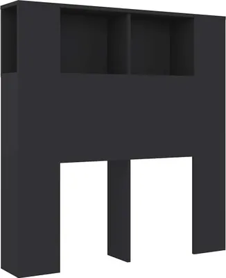 Obrázok produktu pre vidaXL Čelo postele s policami čierne 100x18,5x102,5 cm