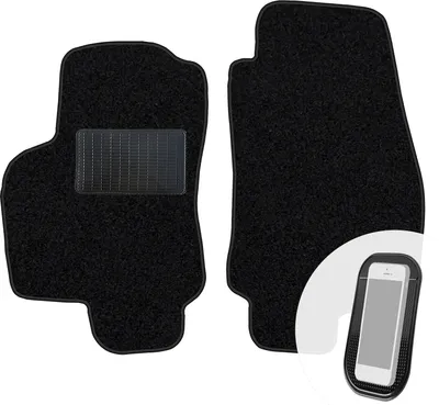 Produktbild von moto-MOLTICO Vorne Fußmatten Auto Velours Autoteppiche Schwarz Automatten Set 2-teilig passend für Opel Astra G 1998-2004