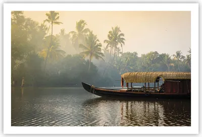 Produktbild von Poster - Poster ohne Rahmen - Indien Boot Fluss - 91,5x61 cm - Wand Bild - Wanddeko - Wandbilder - Kunstposter - Wandposter - Bilder - Kunstdruck - Wanddekoration - Wandbild - P2XAA91x61-4863