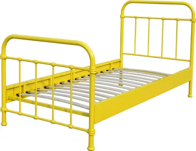 Produktbild von Vipack Metallbett New York Liegefläche 90 x 200 cm ; Maße (TxBxH): 95 cm x 100 cm x 210 cm ; Farbe: Gelb ; NYBE9021
