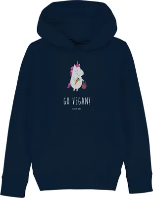 Produktbild von Mr. & Mrs. Panda Kinderpullover Einhorn Vegan 9-11 Jahre (134/146) - French Navy - Geschenk, Veganismus, Pullover, Sweatshirt, Sweater, Gesund Leben, Rohkost, Unicorn