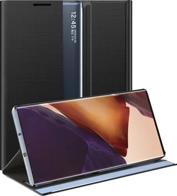 Obrázek produktu pro Galaxy Note 20 Ultra Pouzdro, Slim Flip Kožené Pouzdro s Okénkem a Stojánkem pro Samsung Galaxy Note 20 Ultra černé