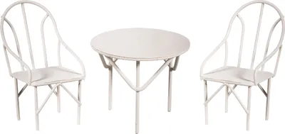 Produktbild von Mini-Sitzgruppe 3tlg., weiß,2 Stühle+1Tisch