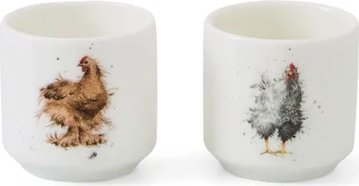 Produktbild von Wrendale Designs Porzellan Eierbecher 2er Set Hühner