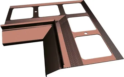 Immagine prodotto di Profilo di gronda in alluminio Renoplast K20 pavimento in resina, angolo interno 90°, marrone