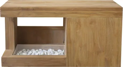 Produktbild von Teako Design Waschtisch Sala Massiv-Teakholz wandhängend 90x50x60 cm