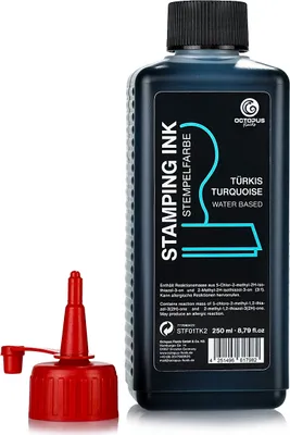 Immagine prodotto di Inchiostro per tamponi e timbri autoinchiostranti senza olio, turchese 250 ml