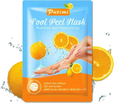 Produktbild von Fußmaske Fusspeeling Fußpflege Anti Hornhaut Socken Hornhautentferner mit Lemon