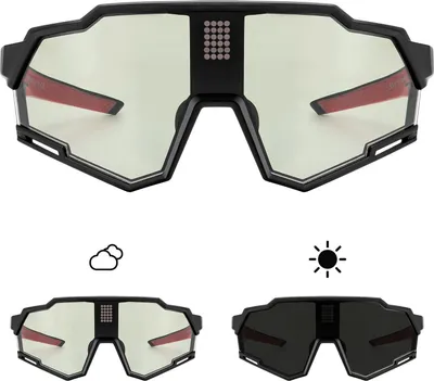 Produktbild von ROCKBROS Intelligent Fahrradbrille, Radbrille, Elektronisch Selbsttönend Lichtempfindliche, Polarisierte Brille, Schwarz rot