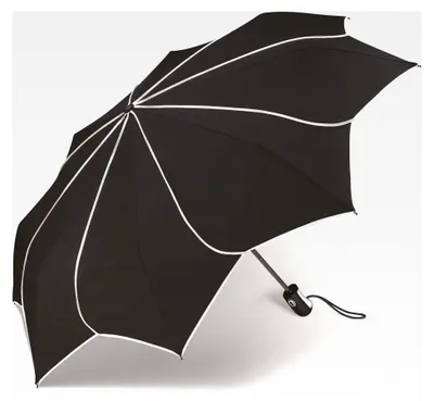 Produktbild von Regenschirm Taschenschirm Auf-Zu Automatik Sunflower black & white edition schwarz