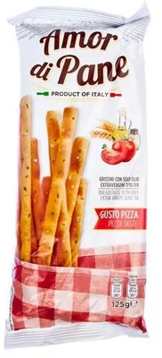 Obrázek produktu pro Hosta Grissini Pizza, Savoury snacks, Další, Pšeničná mouka, Rajčatový, 125 g, 1735 kJ, 411 kcal